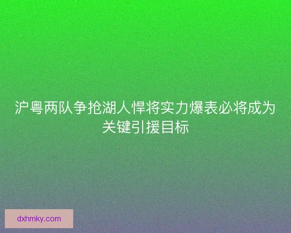 沪粤两队争抢湖人悍将实力爆表必将成为关键引援目标